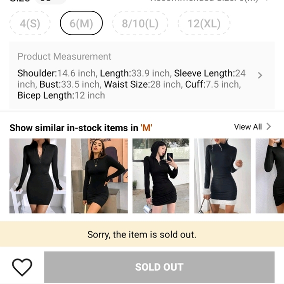 SHEIN Essnce Half Zippered Bodycon Dress with Fuzzy Lining - Picture 5 of 6